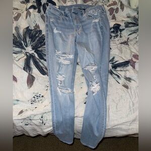 American Eagle Next Level Curvy High Rise Ripped Jegging